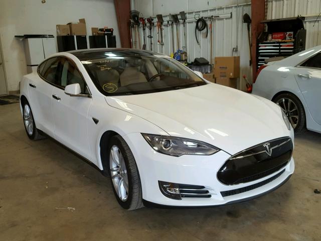 5YJSA1H19EFP38428 - 2014 TESLA MODEL S WHITE photo 1