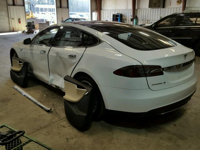 5YJSA1H19EFP38428 - 2014 TESLA MODEL S WHITE photo 3