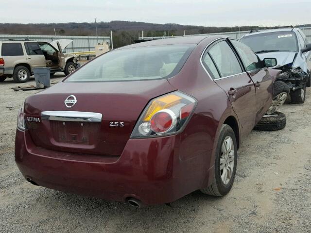 1N4AL2AP6CN443768 - 2012 NISSAN ALTIMA BAS BURGUNDY photo 4