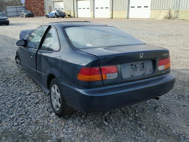 1HGEJ8255WL127412 - 1998 HONDA CIVIC EX 绿色 照片 3