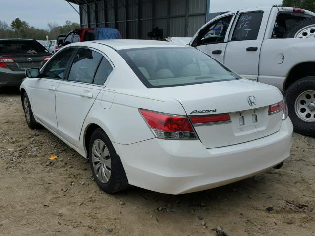 1HGCP2F30CA167559 - 2012 HONDA ACCORD LX WHITE photo 3