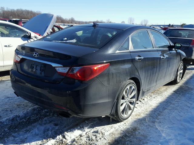 5NPEC4AC5DH663554 - 2013 HYUNDAI SONATA SE BLACK photo 4