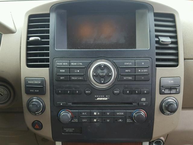 5N1AR18U18C660559 - 2008 NISSAN PATHFINDER GRAY photo 9