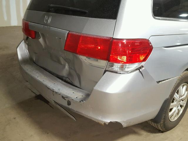 5FNRL3H66AB105704 - 2010 HONDA ODYSSEY EX SILVER photo 9