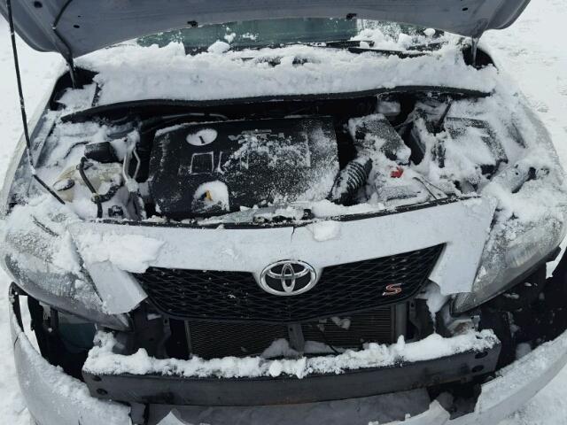 2T1BU4EE0AC484834 - 2010 TOYOTA COROLLA BA SILVER photo 7