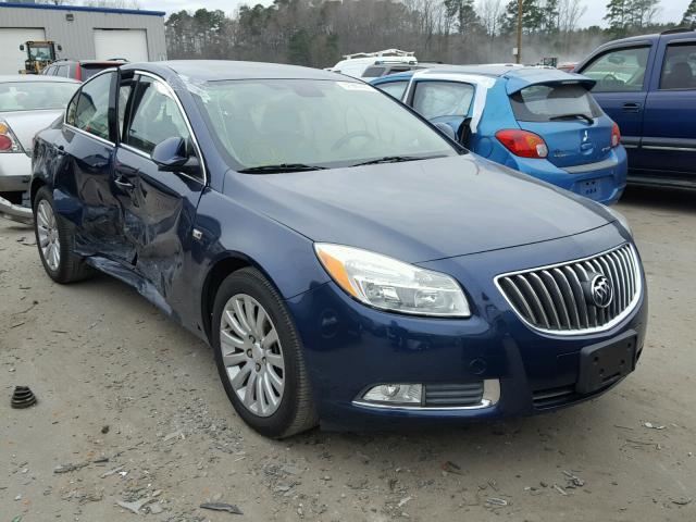 W04GN5EC5B1133165 - 2011 BUICK REGAL CXL BLUE photo 1