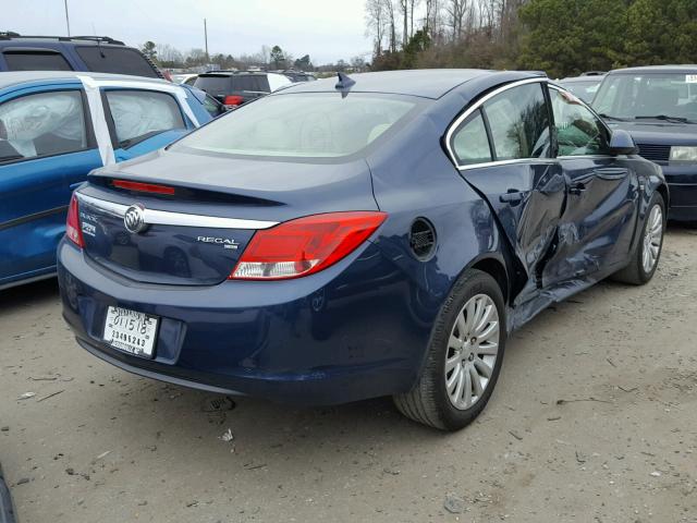 W04GN5EC5B1133165 - 2011 BUICK REGAL CXL BLUE photo 4