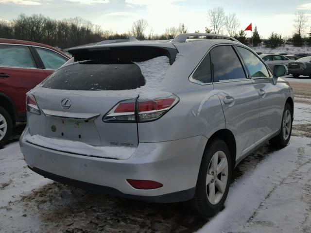 2T2BK1BA7EC237818 - 2014 LEXUS RX 350 SILVER photo 4