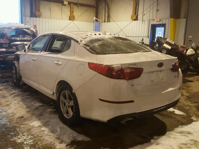 5XXGM4A71FG361086 - 2015 KIA OPTIMA LX WHITE photo 3