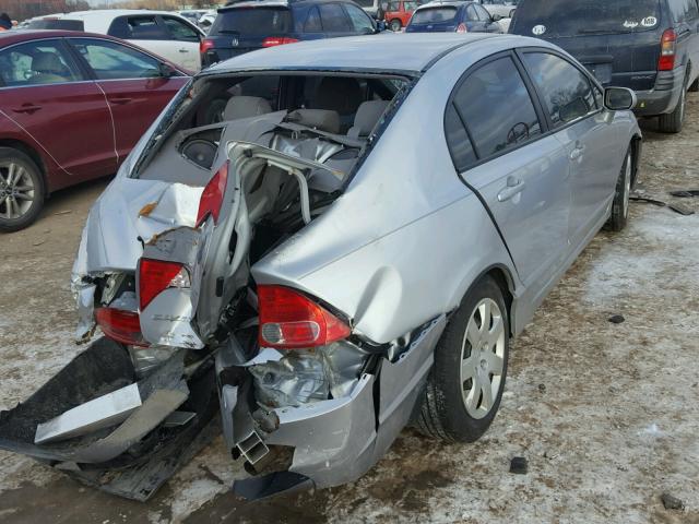 1HGFA16578L003456 - 2008 HONDA CIVIC LX SILVER photo 4