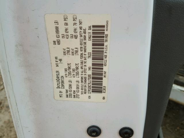 1D7KS28C76J175285 - 2006 DODGE RAM 2500 S Ağ foto 10