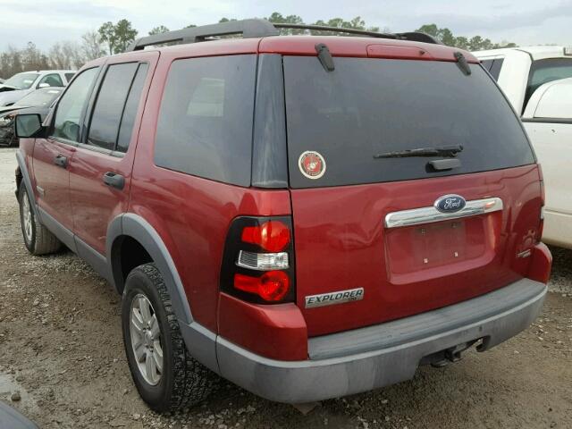 1FMEU63E46UA15473 - 2006 FORD EXPLORER X RED photo 3