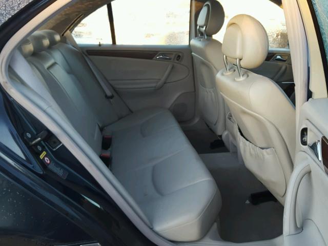 WDBRF81J04F482904 - 2004 MERCEDES-BENZ C 240 4MAT BLACK photo 6