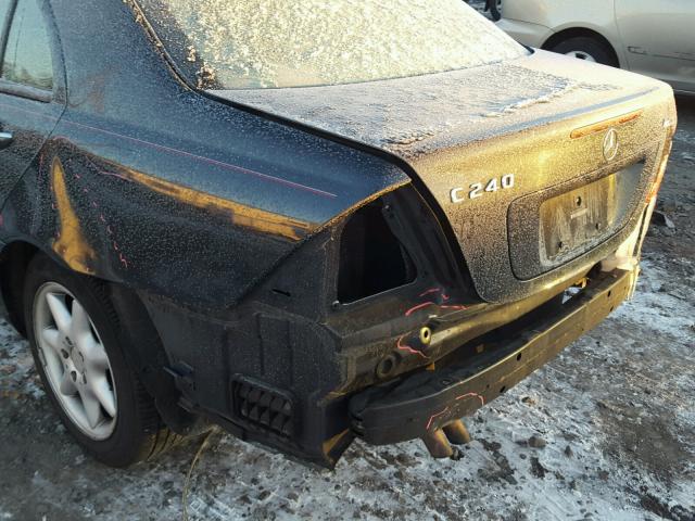 WDBRF81J04F482904 - 2004 MERCEDES-BENZ C 240 4MAT BLACK photo 9