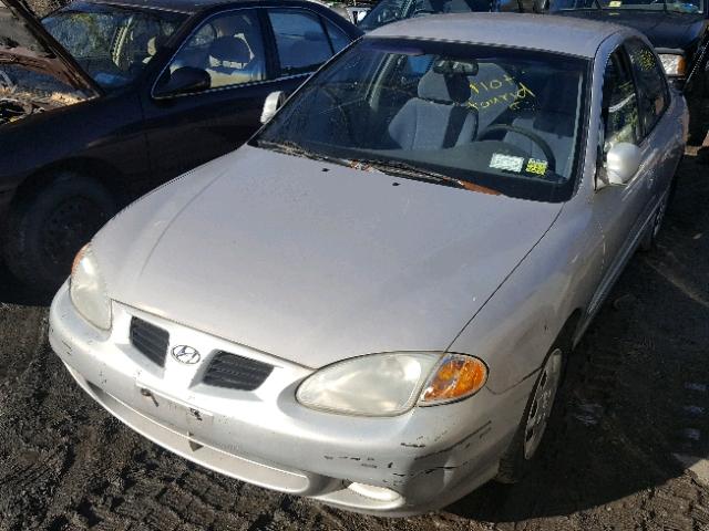 KMHJF35F3YU985203 - 2000 HYUNDAI ELANTRA GL SILVER photo 2