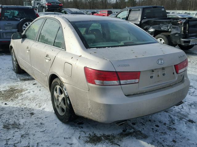 5NPEU46F76H124095 - 2006 HYUNDAI SONATA GLS TAN photo 3