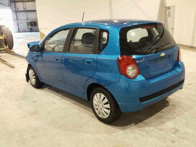 KL1TD66E99B667164 - 2009 CHEVROLET AVEO LS TURQUOISE photo 3