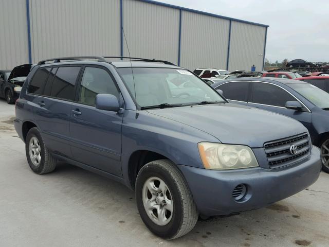 JTEGD21A130054980 - 2003 TOYOTA HIGHLANDER BLUE photo 1