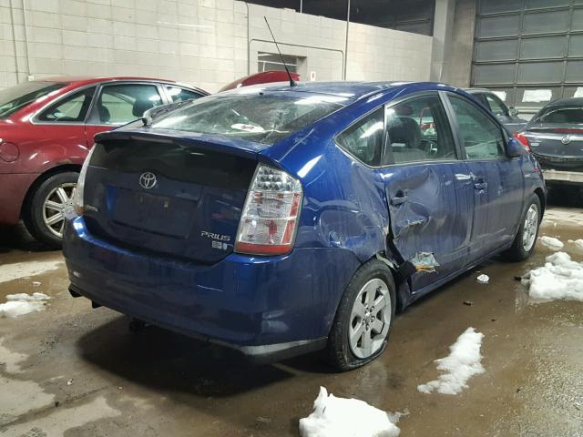 JTDKB20U097839720 - 2009 TOYOTA PRIUS BLUE photo 4