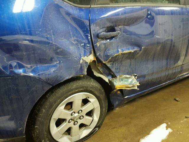 JTDKB20U097839720 - 2009 TOYOTA PRIUS BLUE photo 9