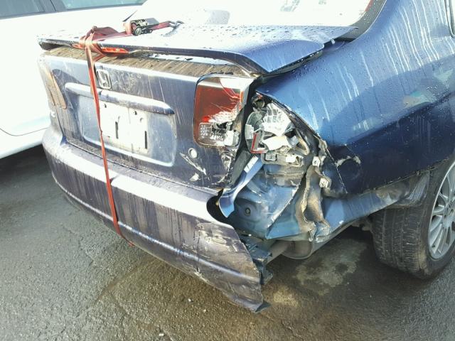 2HGES26785H561616 - 2005 HONDA CIVIC EX BLUE photo 9