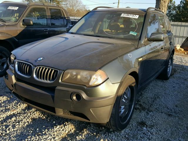 WBXPA73494WC36125 - 2004 BMW X3 2.5I GREEN photo 2
