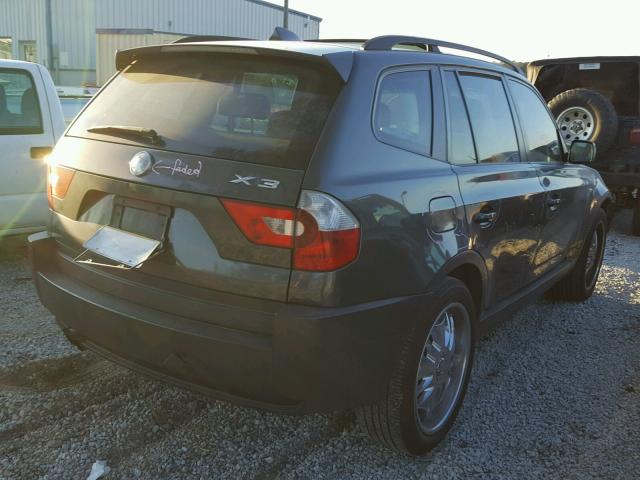 WBXPA73494WC36125 - 2004 BMW X3 2.5I GREEN photo 4