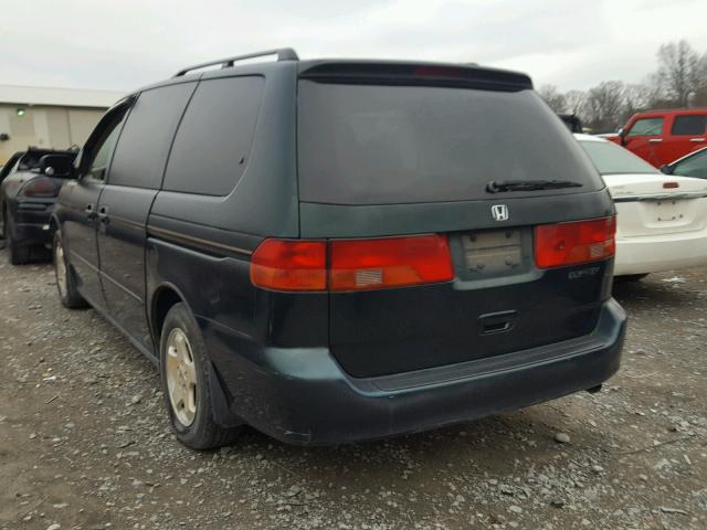 2HKRL18691H570399 - 2001 HONDA ODYSSEY EX GREEN photo 3