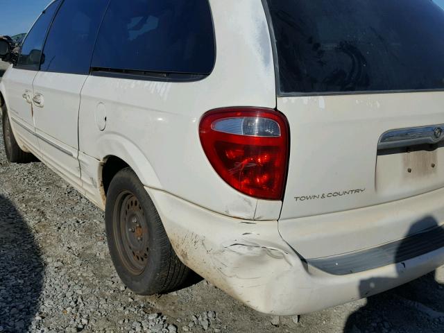 2C8GP64L81R415266 - 2001 CHRYSLER TOWN & COU WHITE photo 9