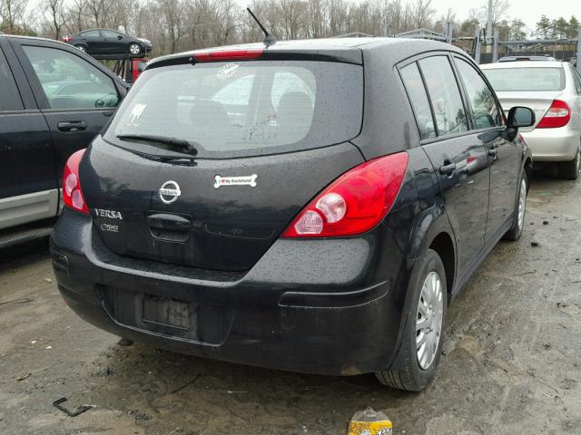 3N1BC13E09L445645 - 2009 NISSAN VERSA S BLACK photo 4