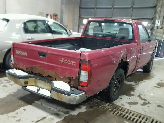 1N6DD21S2WC374292 - 1998 NISSAN FRONTIER X RED photo 4