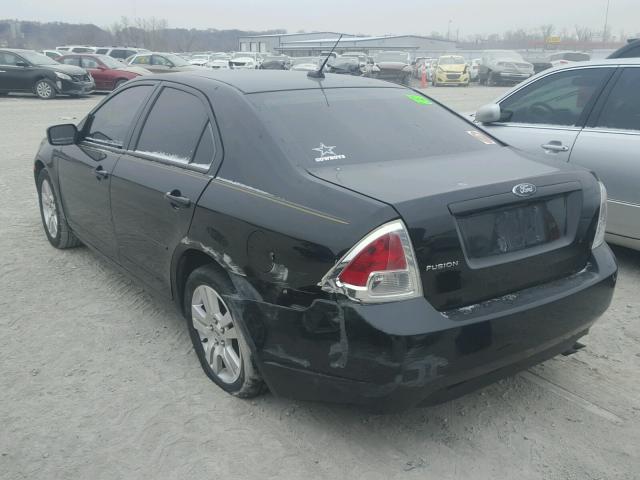 3FAHP06Z68R240787 - 2008 FORD FUSION S BLACK photo 3