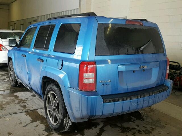 1J8FF28W98D733352 - 2008 JEEP PATRIOT SP BLUE photo 3