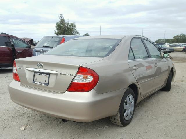 4T1BE32K83U194683 - 2003 TOYOTA CAMRY LE GOLD photo 4