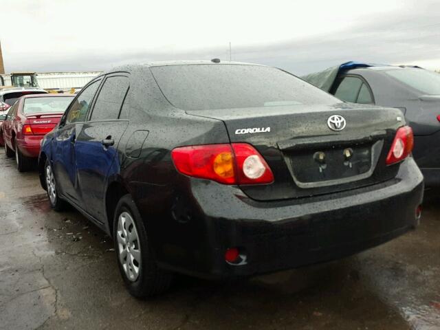 2T1BU4EE2AC515324 - 2010 TOYOTA COROLLA BA BLACK photo 3