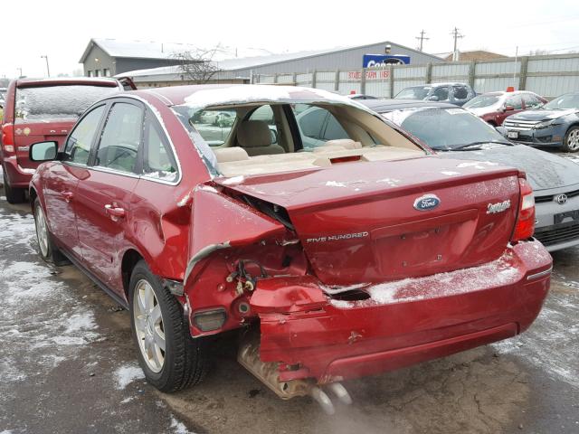 1FAFP23145G132785 - 2005 FORD FIVE HUNDR RED photo 3