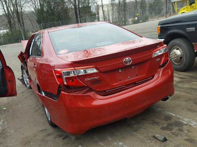 4T1BF1FK5CU636220 - 2012 TOYOTA CAMRY BASE RED photo 3