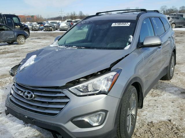 KM8SNDHF4FU091507 - 2015 HYUNDAI SANTA FE G SILVER photo 2