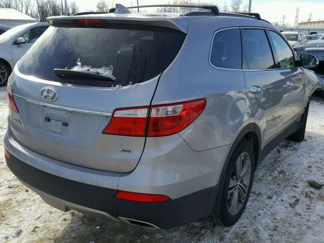 KM8SNDHF4FU091507 - 2015 HYUNDAI SANTA FE G SILVER photo 4