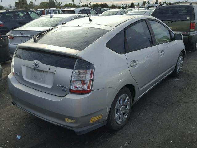 JTDKB20U640069802 - 2004 TOYOTA PRIUS SILVER photo 4