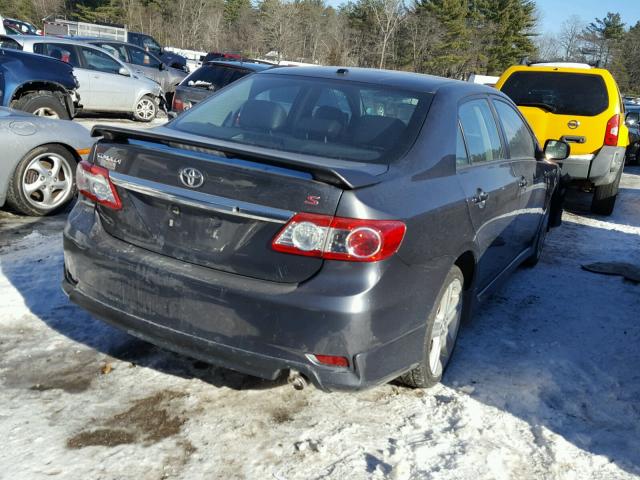 2T1BU4EE8DC027628 - 2013 TOYOTA COROLLA BA GRAY photo 4