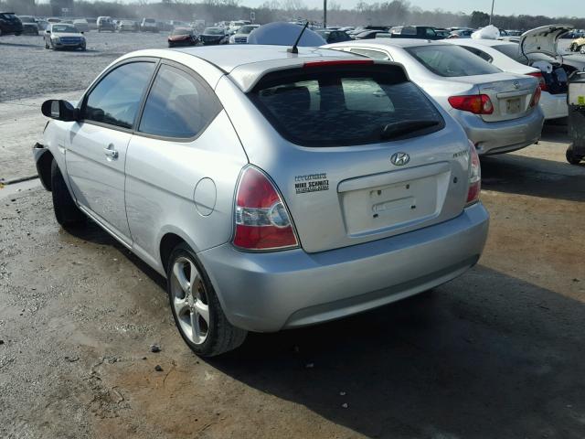 KMHCN36C67U017658 - 2007 HYUNDAI ACCENT SE SILVER photo 3