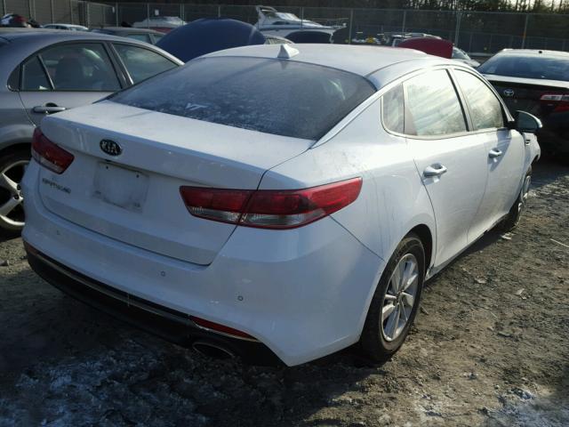 5XXGT4L30GG050327 - 2016 KIA OPTIMA LX WHITE photo 4