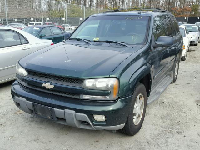 1GNDT13S842268646 - 2004 CHEVROLET TRAILBLAZE GREEN photo 2