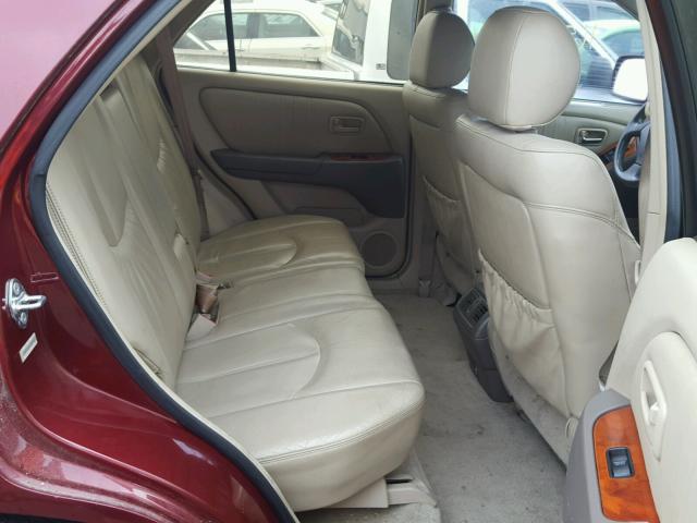 JT6GF10U0Y0050583 - 2000 LEXUS RX 300 BURGUNDY photo 6