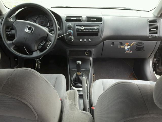 2HGES15544H539251 - 2004 HONDA CIVIC LX GRAY photo 9