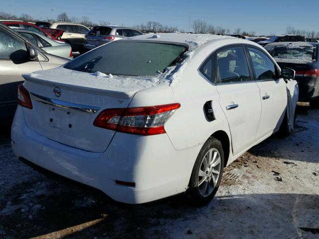 3N1AB7AP0FY373480 - 2015 NISSAN SENTRA S WHITE photo 4