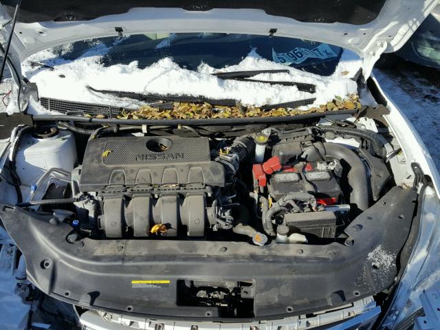 3N1AB7AP0FY373480 - 2015 NISSAN SENTRA S WHITE photo 7