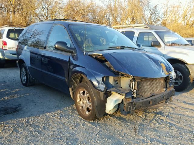 1D4GP253X3B220489 - 2003 DODGE CARAVAN SE BLUE photo 1