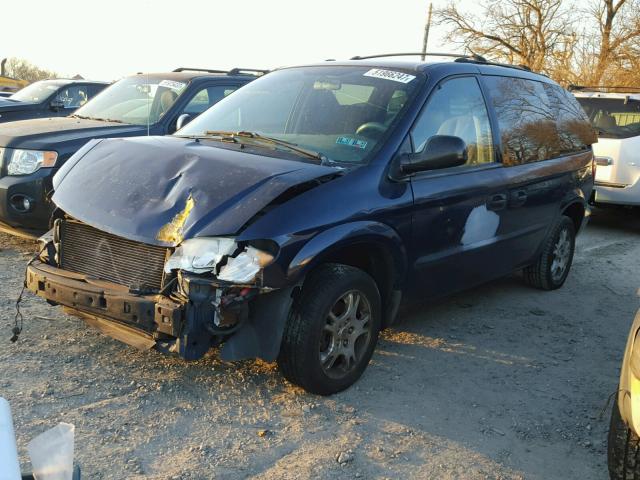 1D4GP253X3B220489 - 2003 DODGE CARAVAN SE BLUE photo 2